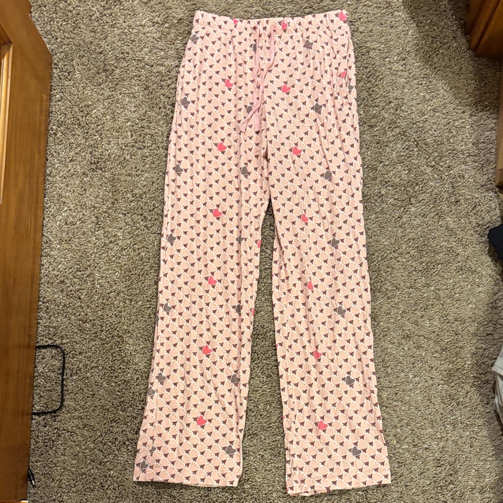 Vera Bradley Pink and Red Patterned Pajama Pants
